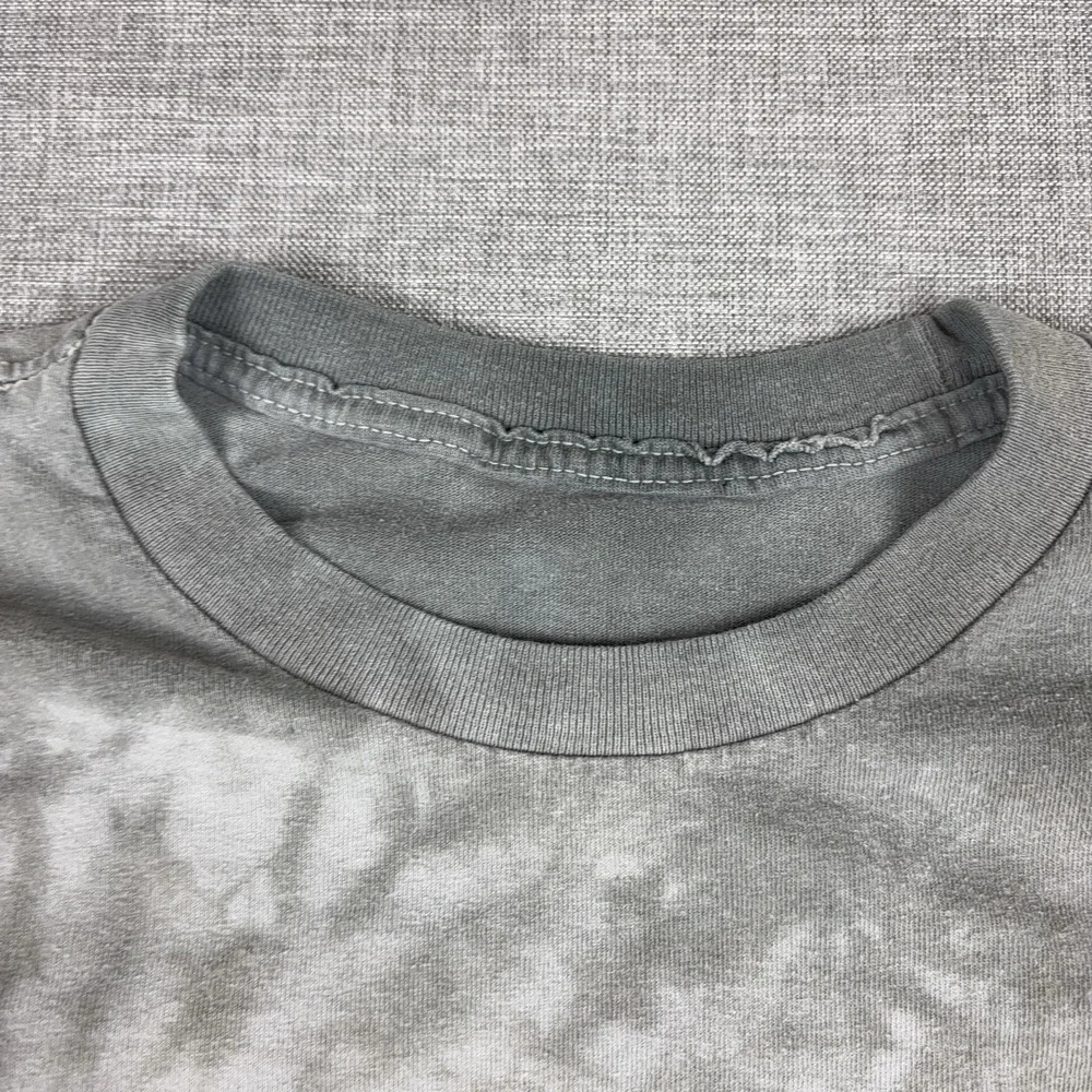 Goosebumps Shirt Mens L Gray Tie Dye Logo Embroidered Graphic Tee Horror Tagless